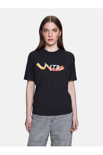 Ltb Sıgn Printed Short Sleeve Regular Black T-Shirt