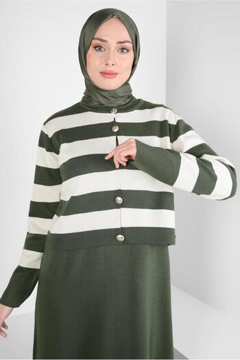 Alvina STRIPED DRESSED KNIT SUIT 44094