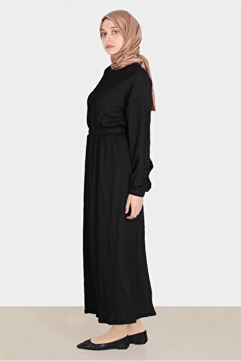 Alvina Waffle Effect - Belted 42719 Model Dress