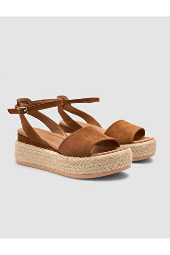 Cabani 100% Genuine Leather Tan Women's Suede Sandals