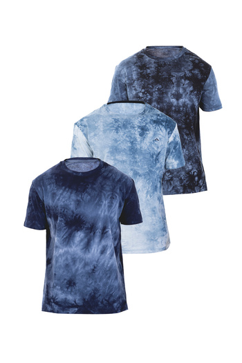 monox Men's Tie Dye Print 3-Pack Tshirt