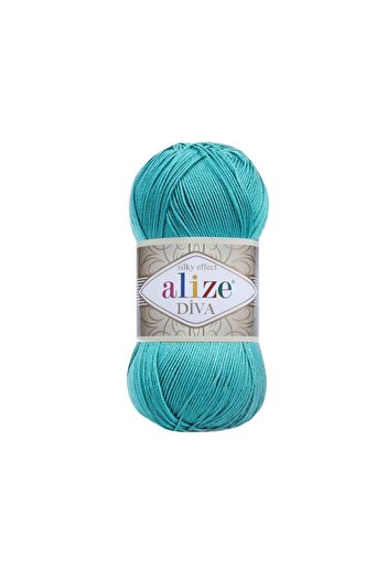 Alize Diva Mercerized 376 Model Cyan Crop Knit Bikini Dress - Rope Summer Pareo Blouse
