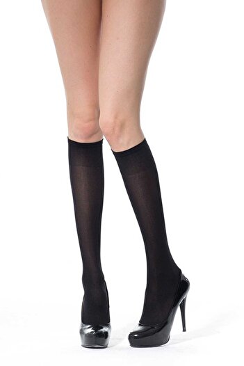 Müjde 24 Pieces Thick Below Knee Socks 70 denier 500 Black