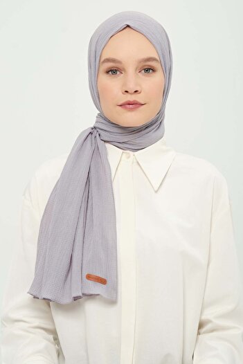 Madame Polo Mio Cazz Shawl Light Gray Breathable Wrinkle-Free Non-Slip 75X180 cm