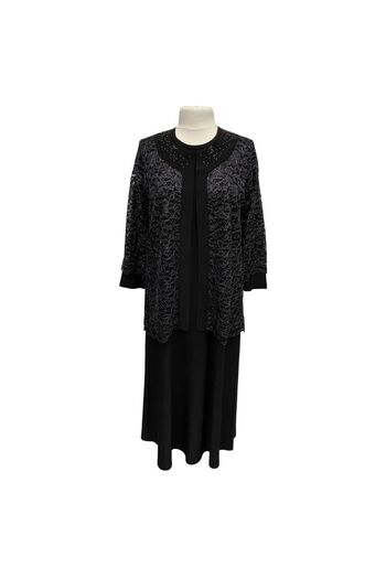 HESNA Women's Plus Size Mother's Evening Dress Suit with Blessing Jacket