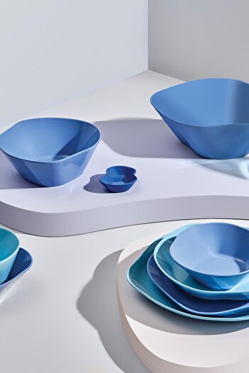 Kütahya Porselen 27 cm Blue Scallop 2 Piece Service Set