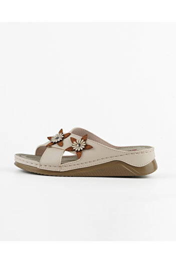 Tigerline Γυναικείες παντόφλες Ms011 Beige Fanetta Summer Orthopedic Daily Άνετες Παντόφλες για το σπίτι και έξω