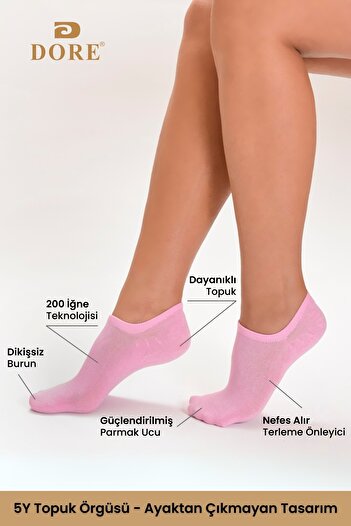 Dore Original 6 Pairs Premium Comfort Model Sports Shoes Sneaker Seamless Invisible Solid Color Socks