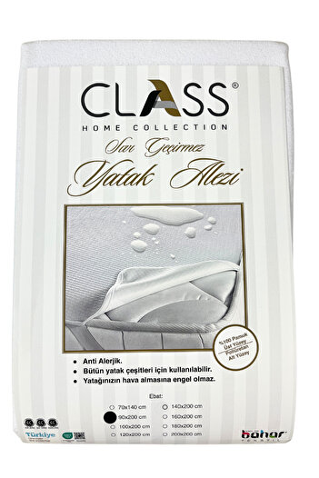 Class Home Collection Protectie Waterproof Mattress Protector, Class Home Collection, White, 90x200 cm