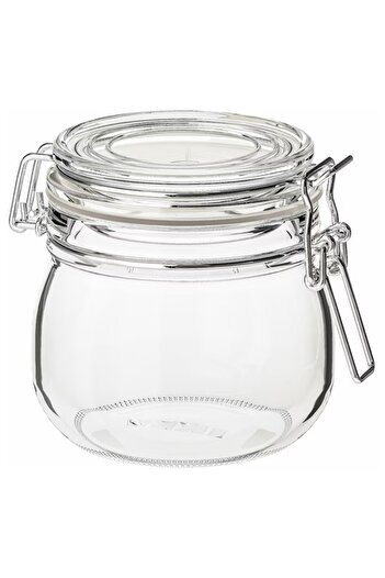 IKEA KORKEN Jar with Lid, Clear Glass, 0.5L – Airtight & Durable Storage | IKEA