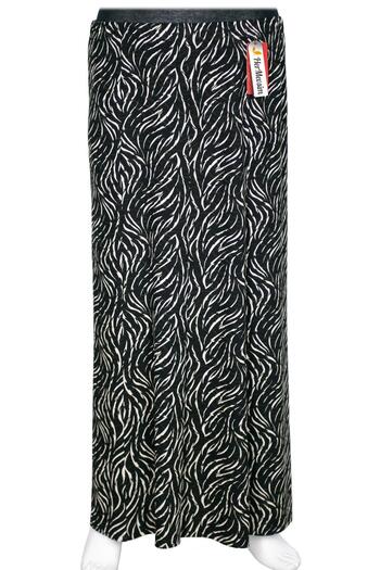 HESNA Women's Ecem Oversize 8 Piece Elastic Black Skirt D28