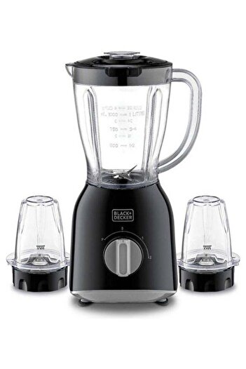 Black&Decker BLACK+DECKER Blender With Grinder Mill And Chopper Mill 1.5 L 400.0 W BX365E-B5 Black