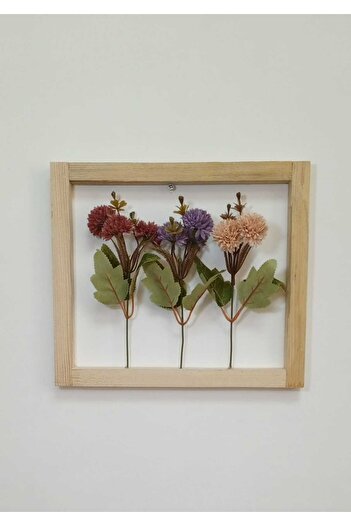 Dekora Çiçek Chrysanthemum Flower Frame Decorative, Gift, Decoration, Artificial Flower