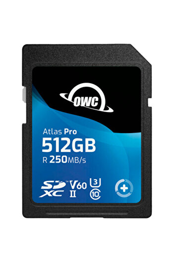 OWC بطاقة ذاكرة OWC V60 Atlas Pro UHS-II SDXC بسعة 512 جيجابايت