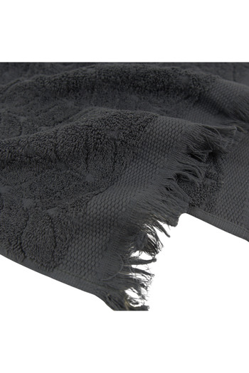 Class Home Collection Set of 2 highly absorbent towels, 100% Jacquard Cotton, 430 gsm, 50x100cm+70x140cm, Ireneus, Gray