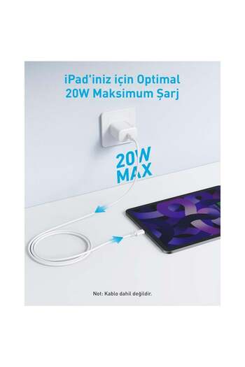 Anker 20W USB C Hızlı Şarj Cihazı - Beyaz