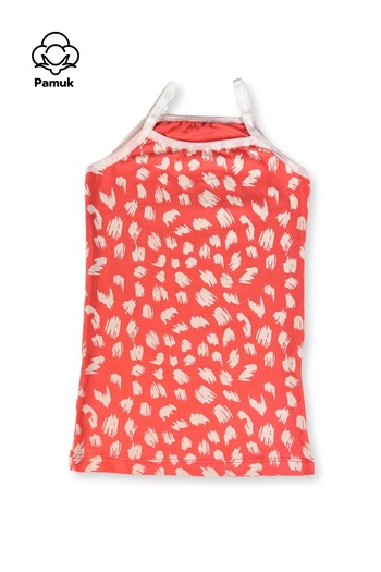 MK Mukko Kids Girls' Strap Tank Top - Set of 3 - Colorful and Patterned Girls' Underwear - Children's Tank Top