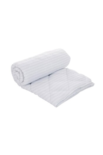 ALCAM Pilota Alcam Damasc White Line 140x200 cm, umplutura cu bumbac, 300 g/mp