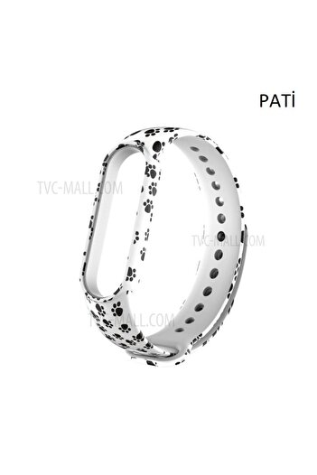 Techmaster Xiaomi Mi Band 5 Mi Band 6 Mi Band 7 Compatible Patterned Silicone Cord