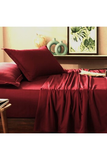 Kotonia Home Lenjerie de pat Kotonia Home Hotel King Size, 100% bumbac, Damasc DeLux Saten, burgundy