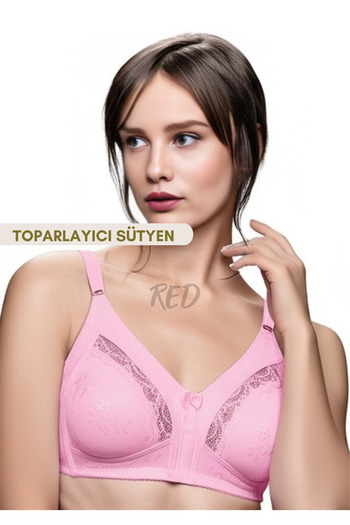 red iç giyim Large Size Lace Combed Cotton Gathering Bra (Classic Maternity Bra)