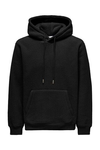 Only & Sons Onsemılıo Reg Teddy Black Men's Sweatshirt 22030287