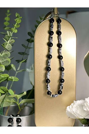 Skygo Mixed Black Stone Necklace