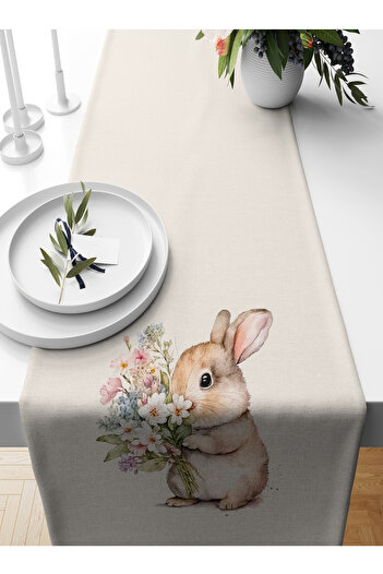 Bertille Home Spring Series 140X40 cm Digital Printed Runner (Spring Easter Easter)
