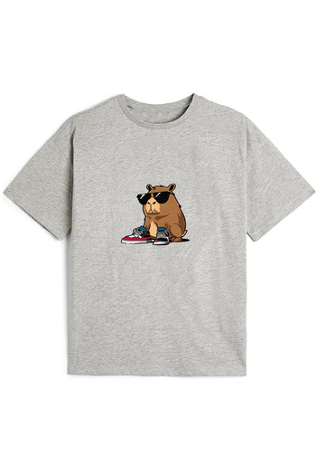 makiteks Quality Cotton Children's T-Shirt 5-14 Years Old Lükü Pminler and Capybara Dreams