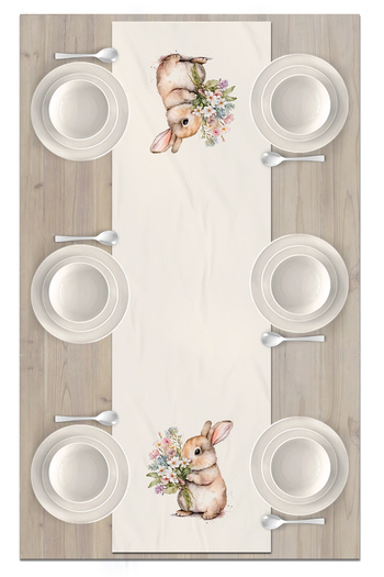 Bertille Home Spring Series 140X40 cm Digital Printed Runner (Spring Easter Easter)