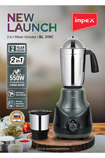 İMPEX IMPEX 2 IN 1 MIXER GRINDER 550W (BL 319C)