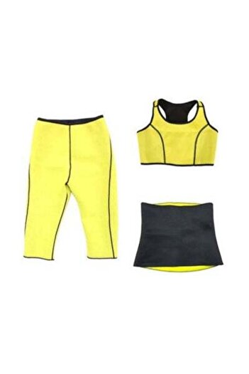 HALAMODO 3 in 1 Slimming Sauna Suit Set for Women, Shaper Sauna Sweat, Exercise Knee Pants, Body Shaper Sweat