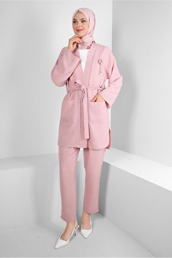 Alvina BELLOWED WAIST ELASTIC DOUBLE PANT SUIT 43598