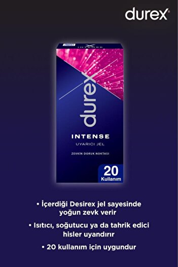 Durex Titreşimli Anal Plug Tıkaç, Silikon 8cm + Durex Intense Uyarıcı Jel 10ml(20 Kullanım), Fırsat Paketi