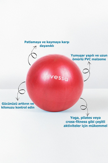 Verahed Red 30cm Mini Pilates Ball - Exercise Equipment