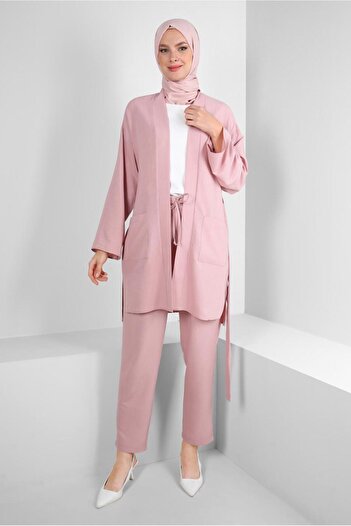 Alvina BELLOWED WAIST ELASTIC DOUBLE PANT SUIT 43598