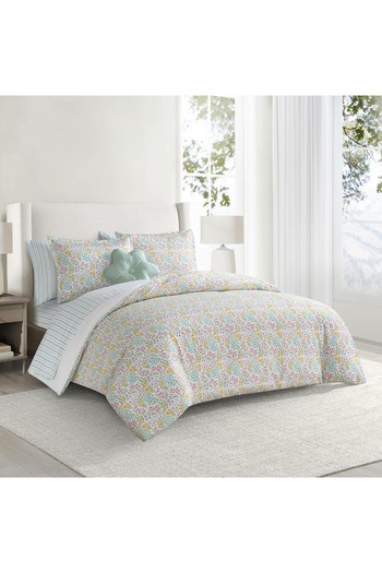 Orange Bed & Bath Dist Floral | 8-Piece Single Duvet Set