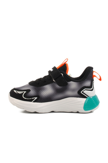 pepino Black Orange Velcro Girls' Sports Shoes 1977 P