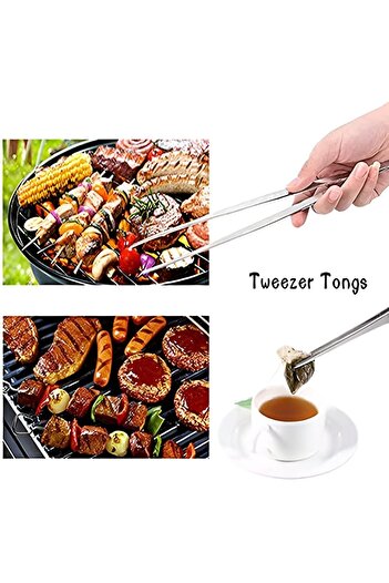 Generic Long stainless steel food tongs