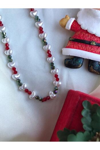 PEONY - peonyofficiall New Year Pearl and Double Crystal Detailed Phone String New Year Themed Christmas Phone Charm