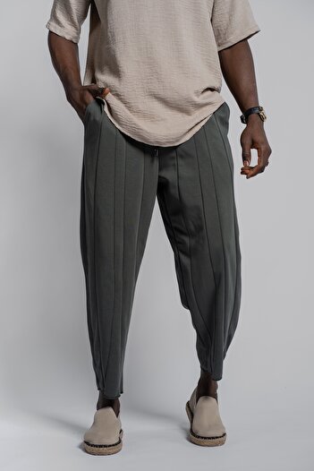 Morfine Unisex Textured Fabric Baguette Trousers