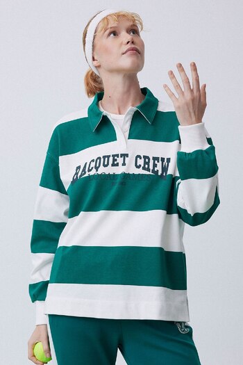DeFacto Polo Neck Printed Oversize Sports Sweatshirt - A9623Ax23Au