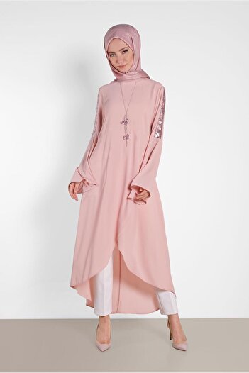 Alvina 4262 Model Asymmetrical Cut Loose Tunic