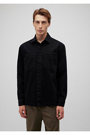Mavi Black Denim Shirt - Regular Fit 0211138 -900