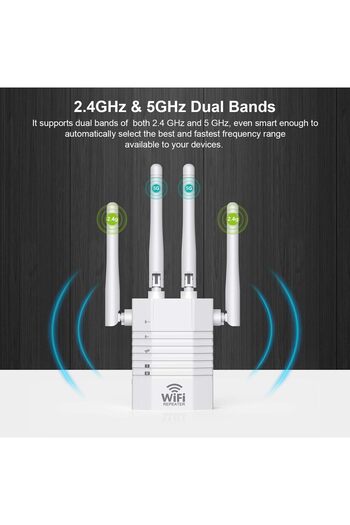 COOYA WiFi  Amplifier,Repeater with 4 Modes,1200 Mbit/s Dual Band 5GHz 867 Mbit/s + 2.4GHz 300Mbit/s