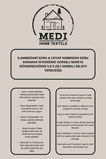 Medi Home Kişiye Özel Duvar Örtüsü Dilediğiniz Görseli Sizin Için Üretelim Duvar Halısı Tapestry
