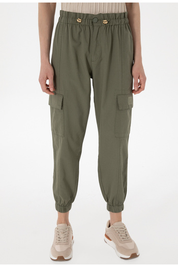 U.S. Polo Assn. U.S. Polo Assn. Women's Dark Khaki Canvas Trousers Dmk. 2107002 .Chan