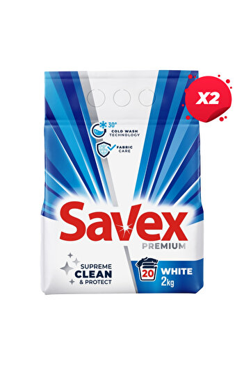 SAVEX X2 - SAVEX LAUNDRY DETERGENT AUTOMATIC 2KG 2IN1 WHITE