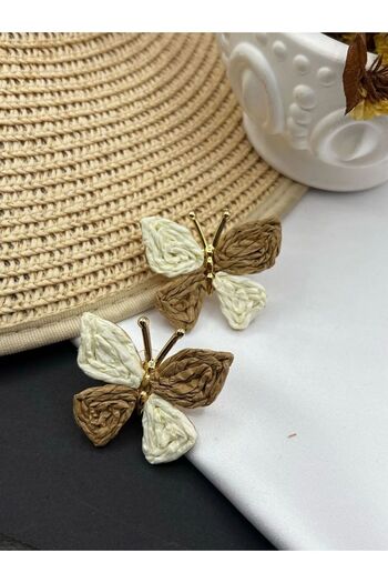 MORMAVİ Butterfly Wicker Earrings