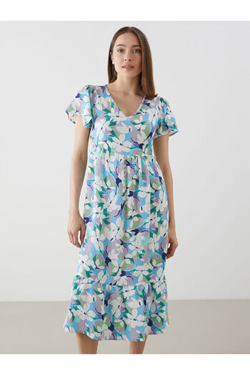 LC Waikiki V-Neck Floral Women's Dress